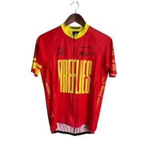Endura The Firelies Tour Cycling Jersey Red/Yellow Mens Medium